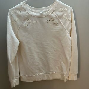 Ladies Cream Old Navy Sweatshirt Size Small